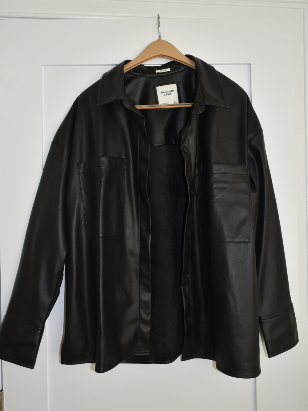 Abercrombie Faux Leather Oversized Jacket